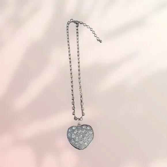 Silver Heart Pendant Necklace - Picture 2 of 6